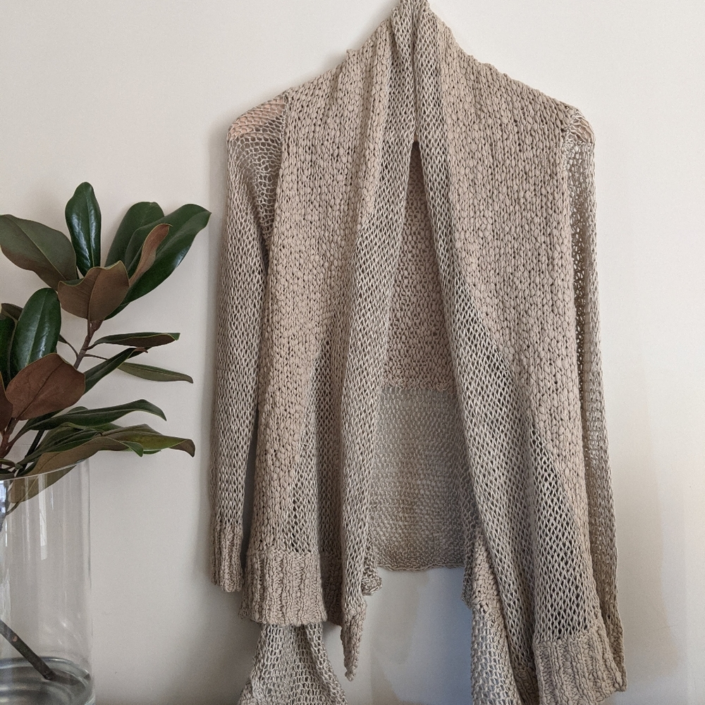 Michael Kors Waterfall Cardigan Tan